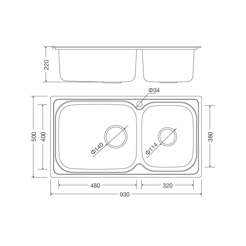 Chậu rửa chén MS 2025