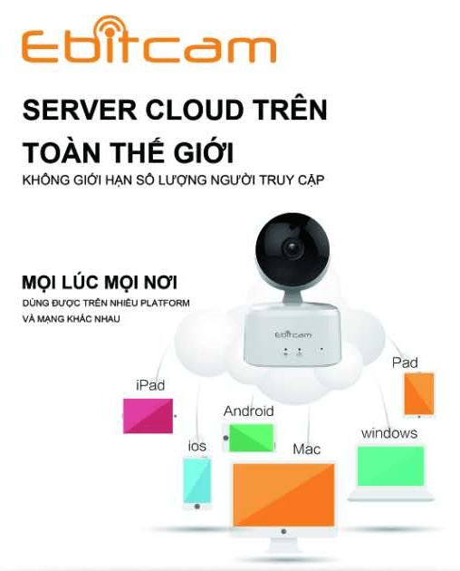 Camera IP Wifi Ebitcam 1.0 siêu nét