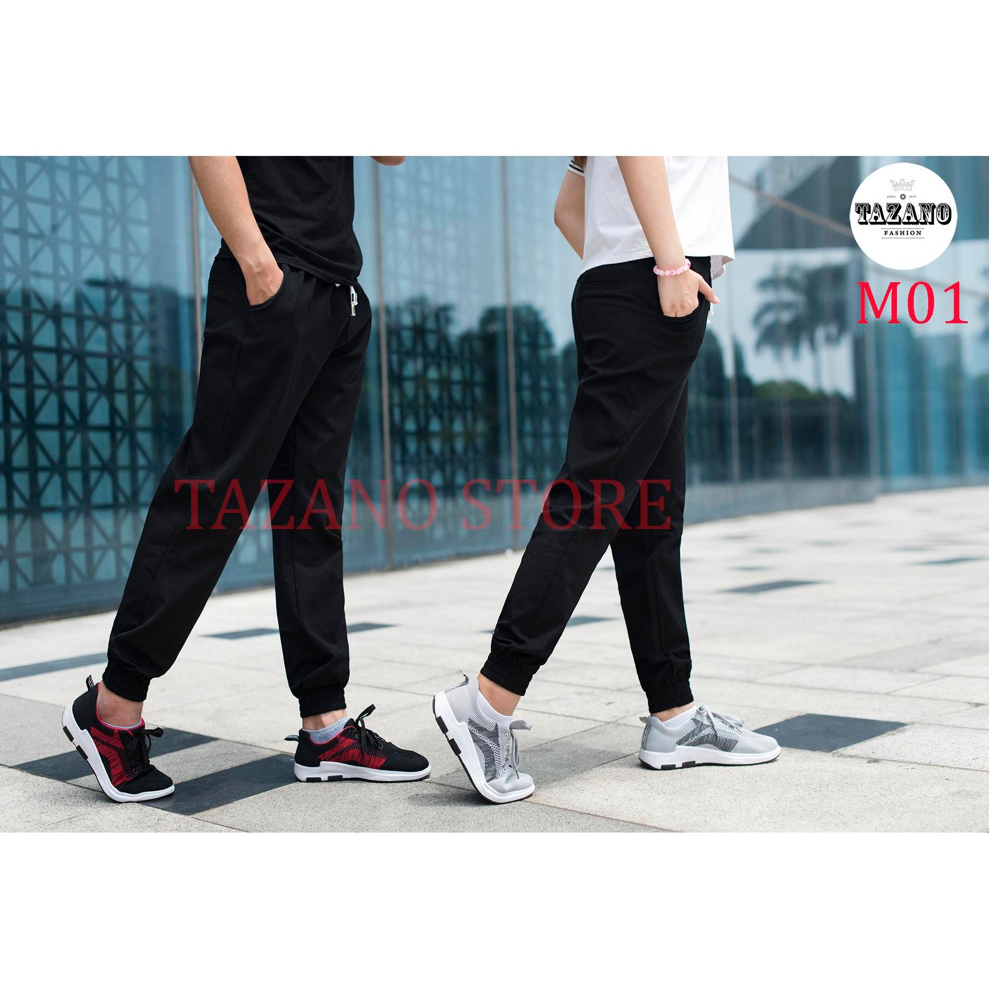 Quần Jogger Kaki Nam/Nữ Co Giãn 4 Chiều Hàng Xuất Khẩu (Màu Đen)