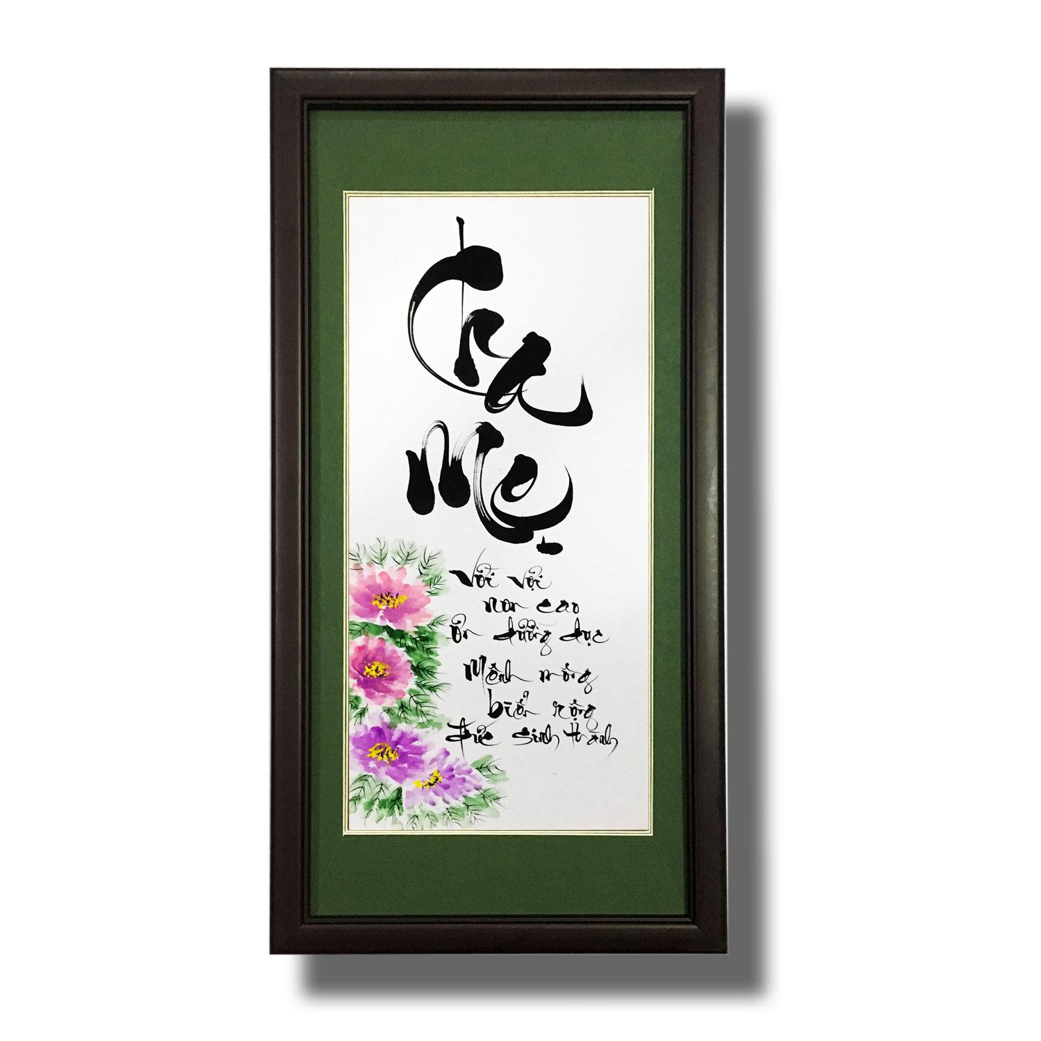 Tranh thư pháp - Chữ Cha Mẹ 01 - Tranh Mỹ Thuật Minh Hiền