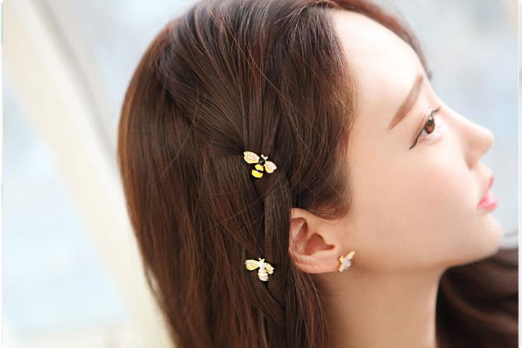 Kẹp tóc mái ong vàng