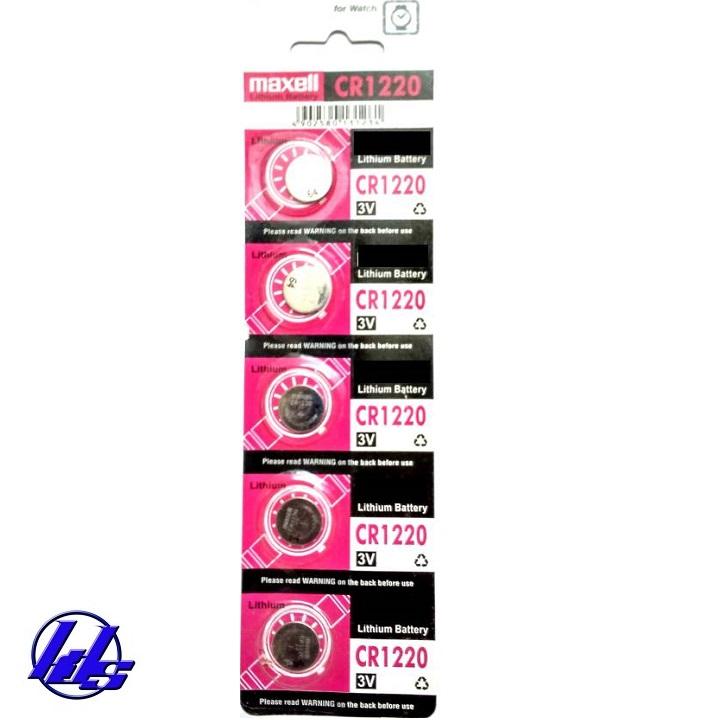 Pin CR1220 Maxell lithium 3V - Vỉ 5 viên