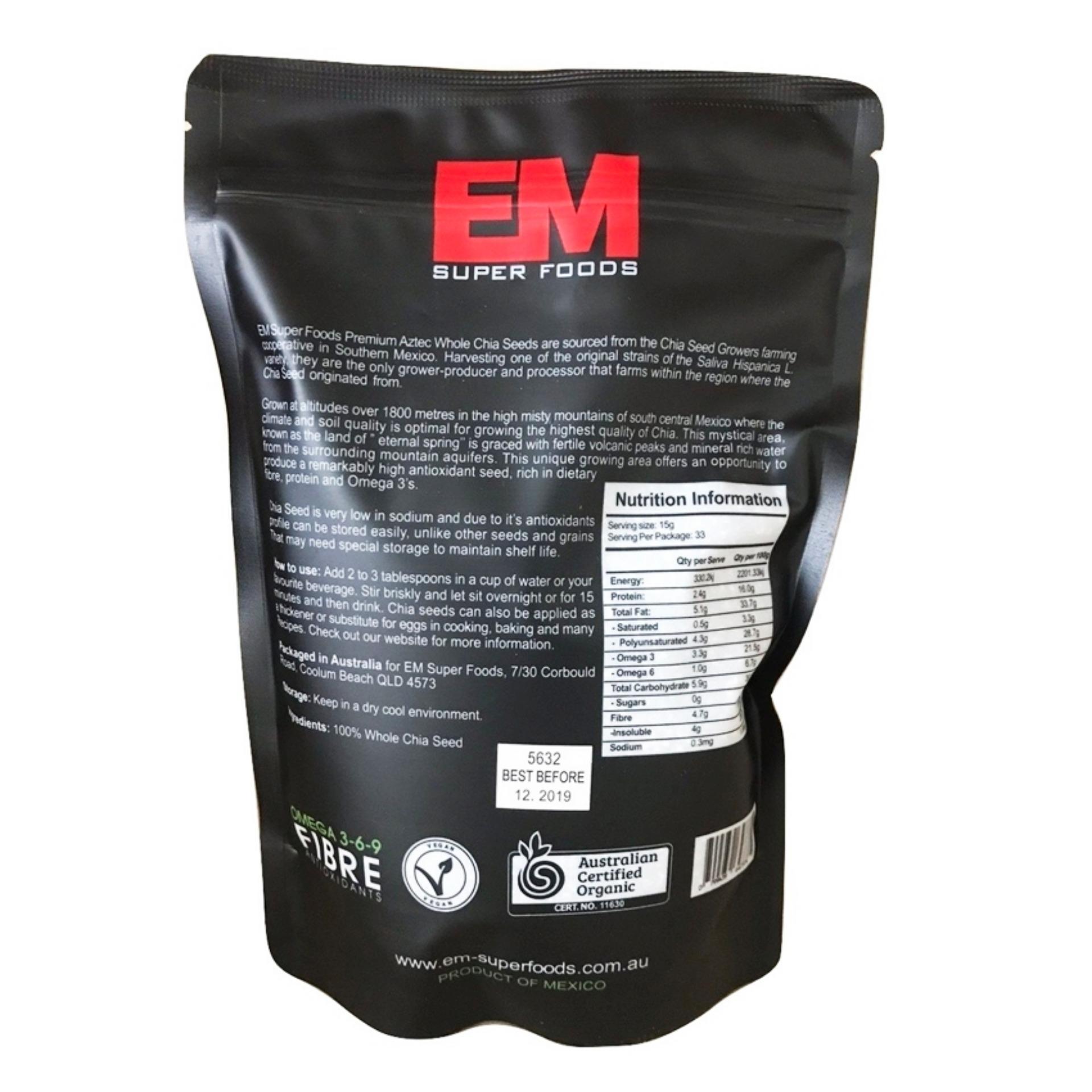 Hạt Chia ÚC Organic BlackBag 500g (Đen)