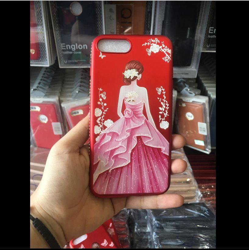 Ốp lưng dẻo thời trang đính đá cho iPhone 7 Plus