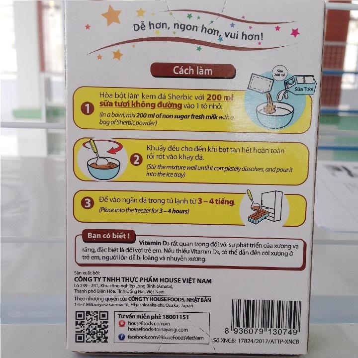 Bột làm KEM ĐÁ NHẬT BẢN SHERBIC - vị Socola Bạc Hà