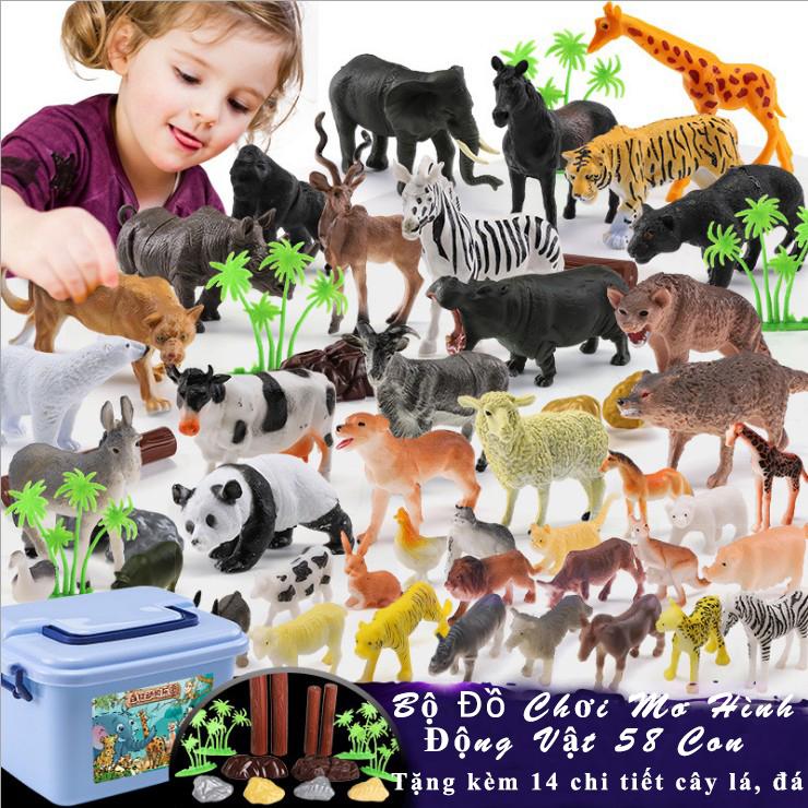 Bộ đồ chơi mô hình thú sống trong rừng đại bằng nhựa