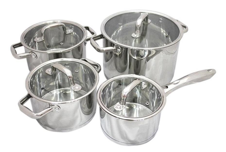 Bộ nồi Elmich 4 chiếc inox đun từ EL3670 (Bạc)