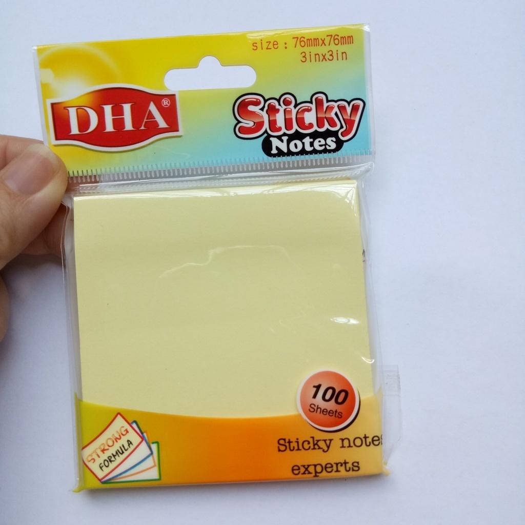 [HCM]Combo 2 xấp giấy note DH-9803 vàng nhạt size 3*3