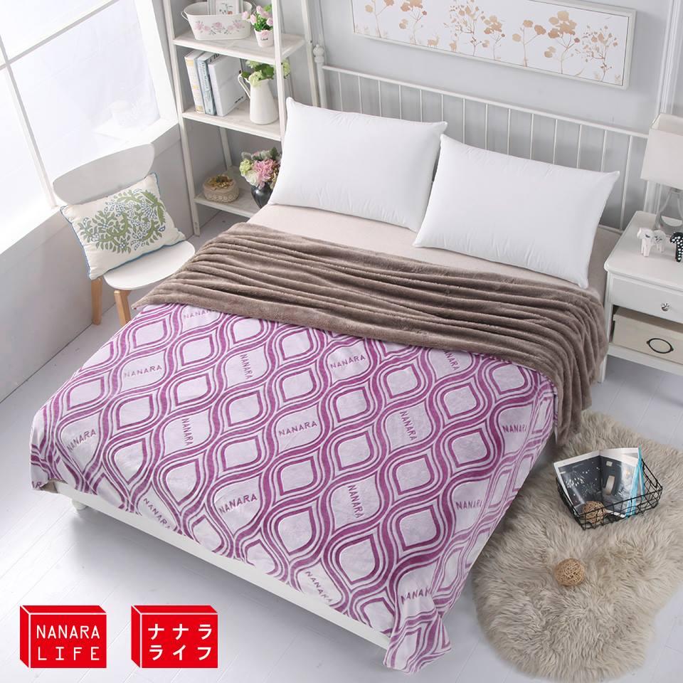 Chăn lông cừu gốm NANA Nanara Life Nhật bản 200x230cm(Tím quỳ P1)