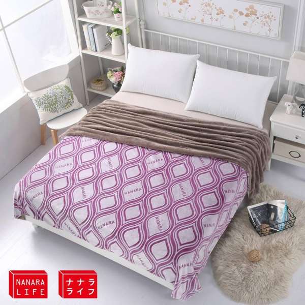 Chăn lông cừu gốm NANA Nanara Life Nhật bản 200x230cm(Tím quỳ P1)