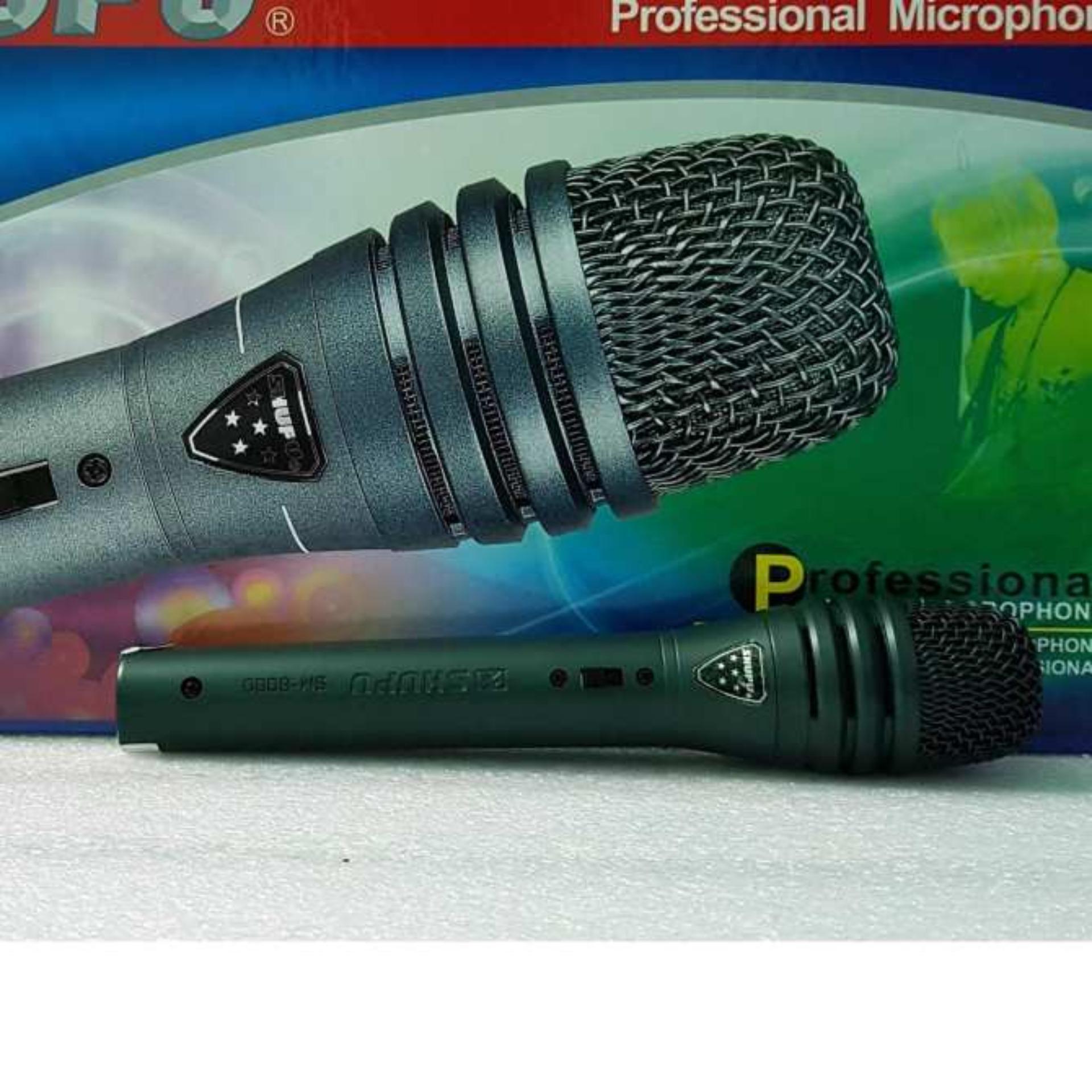Micro karaoke có dây Shupu SM-8000 (đen xanh)