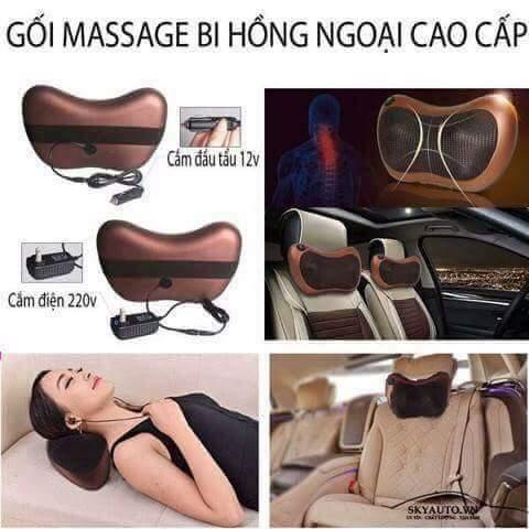 Gối masa hồng ngoại 8 bi