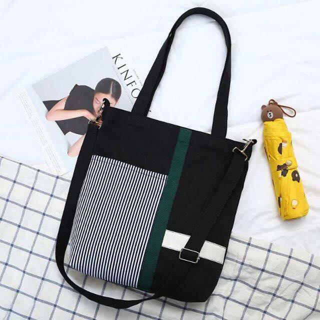 Túi Vải Bố kẻ thời trang