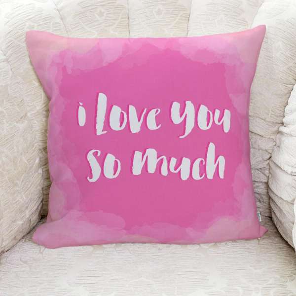 Gối Tựa Lưng Sofa LOVIN I Love You So Much Gv1042 Vải Canvas