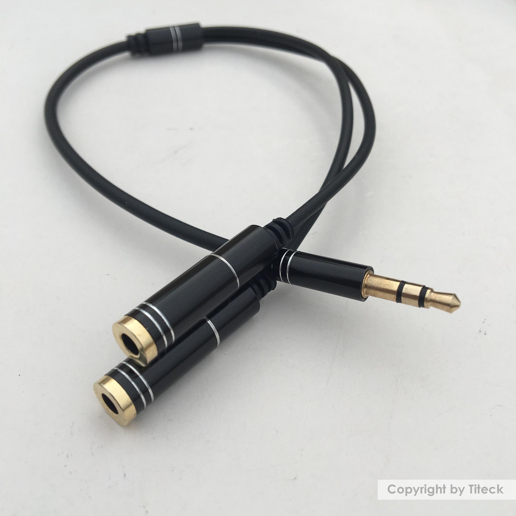 Cáp chia Audio 1 ra 2 chuẩn 3.5 mm