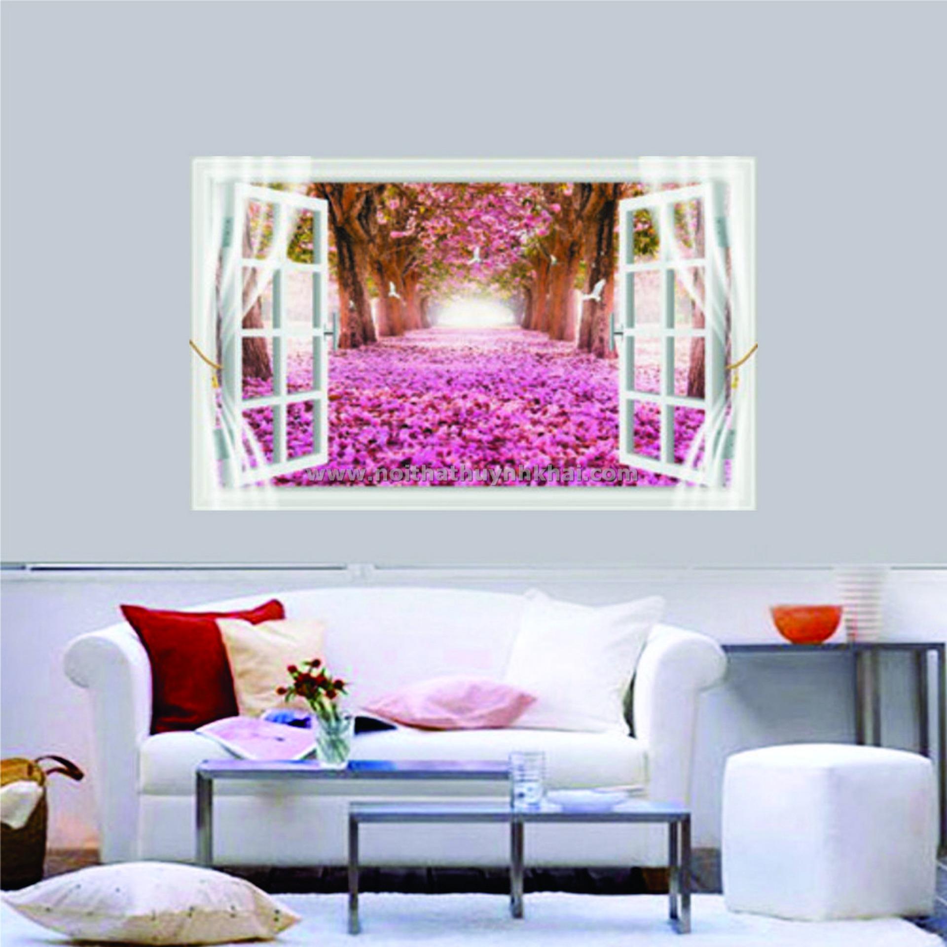 Tranh dán tường cửa sổ 3D cao cấp - CS 81