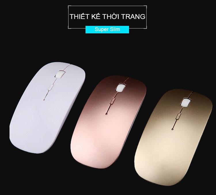 Chuột không dây bluetooth Chip Agilent mới nhất (giao màu ngẫu nhiên)