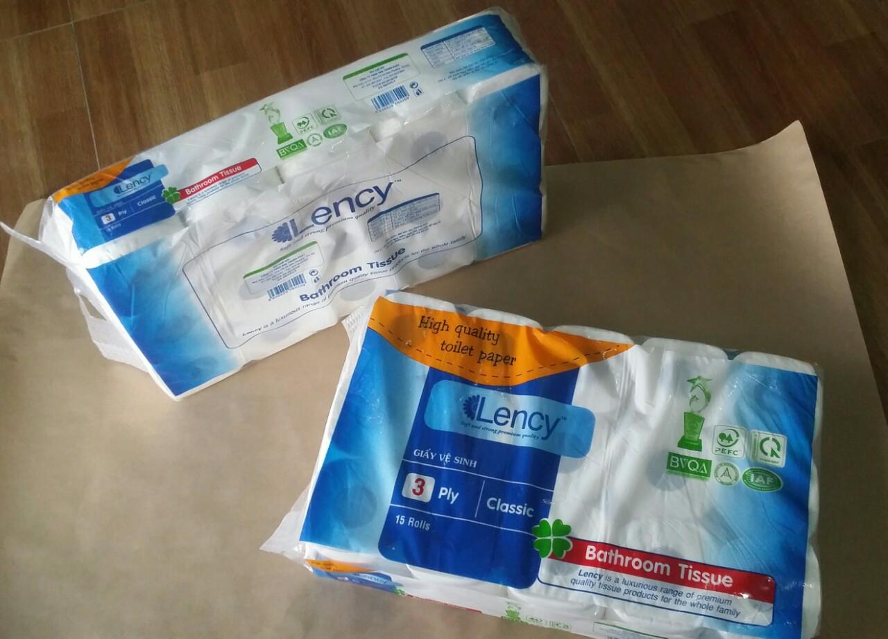 Giấy vệ sinh Lency 15 cuộn cao cấp ( 3 lớp )