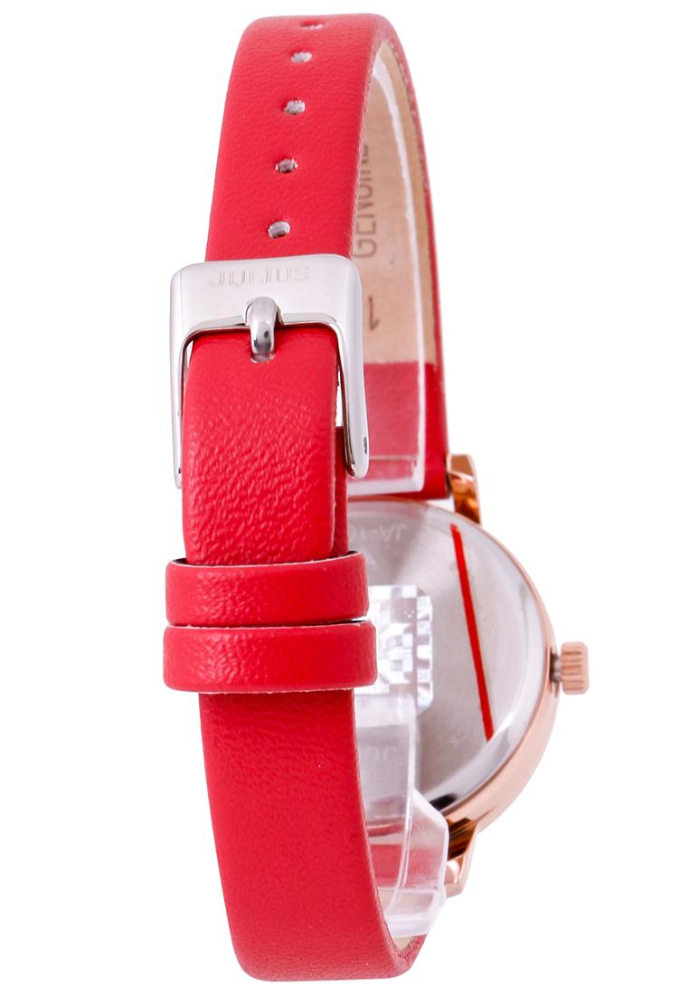Đồng Hồ Nữ Julius Hàn Quốc Dây Da JA-1070C (Đỏ)
