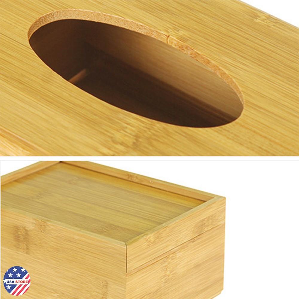 Hộp Gỗ Tre Đựng Giấy Ăn 4 Mặt (Chọn Size)  CDS1392