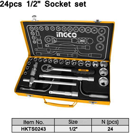 Bộ tuýp 24 chi tiết INGCO HKTS0243 (loại 1/2 inch)