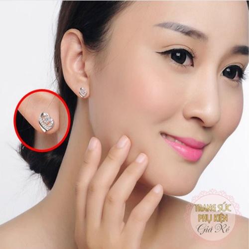 [HCM]Hoa tai thời trang trái tim HT81 đá sáng
