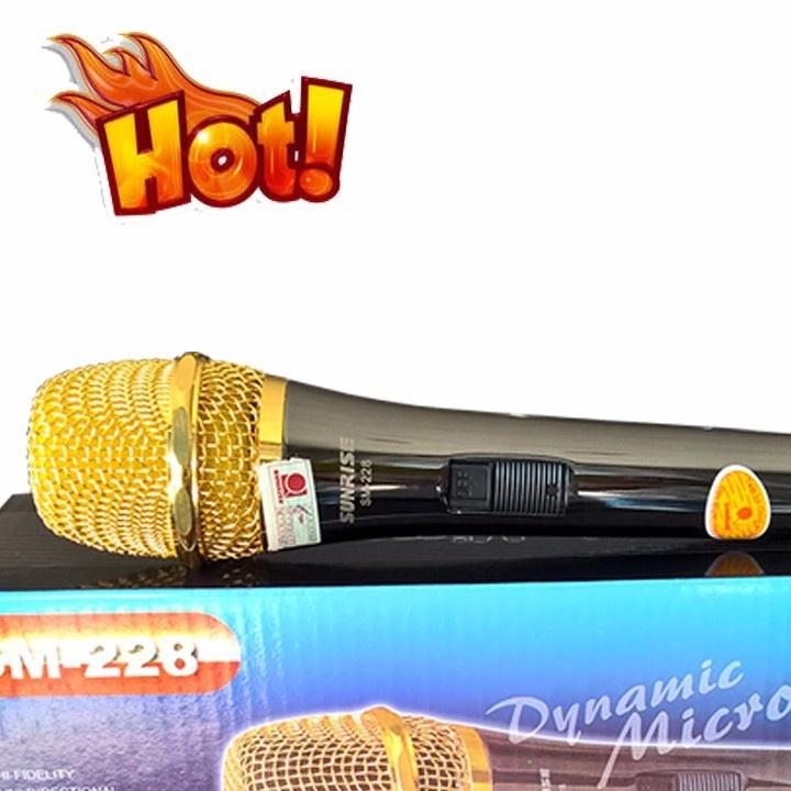 [HCM]Micro có dây Sunrise SM-228 (Đen phối vàng)