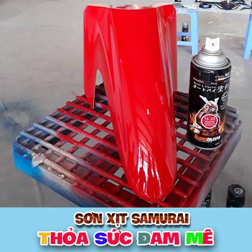Sơn samurai đỏ nổi bật - Combo sơn màu đỏ 23 sơn xịt samurai