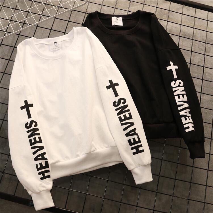 [HCM]Áo Sweater Nam Nữ Hot  Big Size  100kg Vải Nỉ Bông Dày Mịn Cao Cấp _ SW020 68