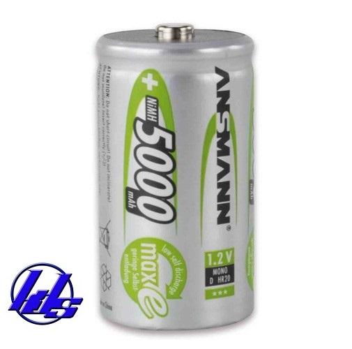 Pin sạc đại D Ansmann MaxE 5000mAh - Vỉ 2 viên
