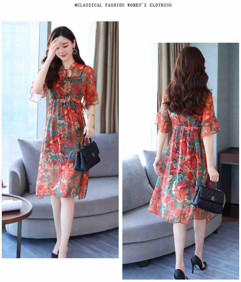 Đầm lụa hàng nhập Quảng Châu cao cấp