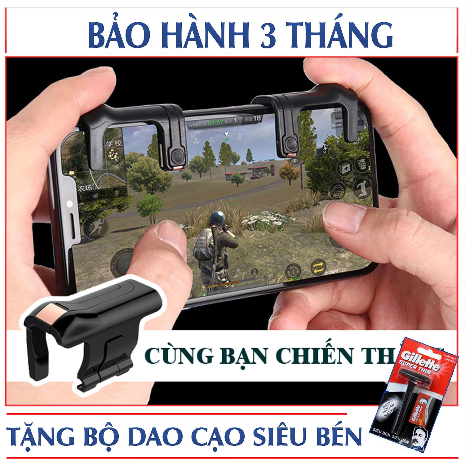 COMBO 2 NÚT CHƠI GAME PUBG - Controller PUBG mobile game sinh tồn + Tặng bộ cạo râu siêu bền (PUBG.B1)
