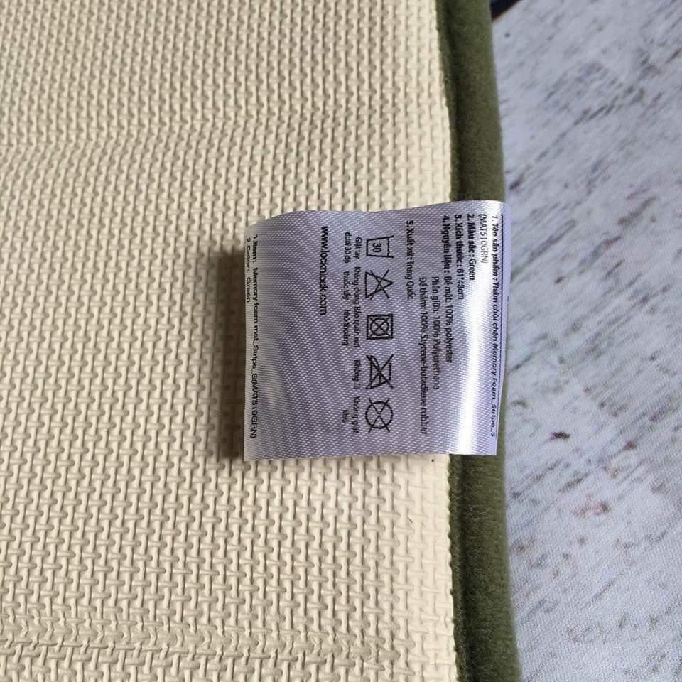 Thảm chùi chân size M Lock&Lock Memory Foam kiểu Basic - kích thước (70 x 46 cm) mã MAT511