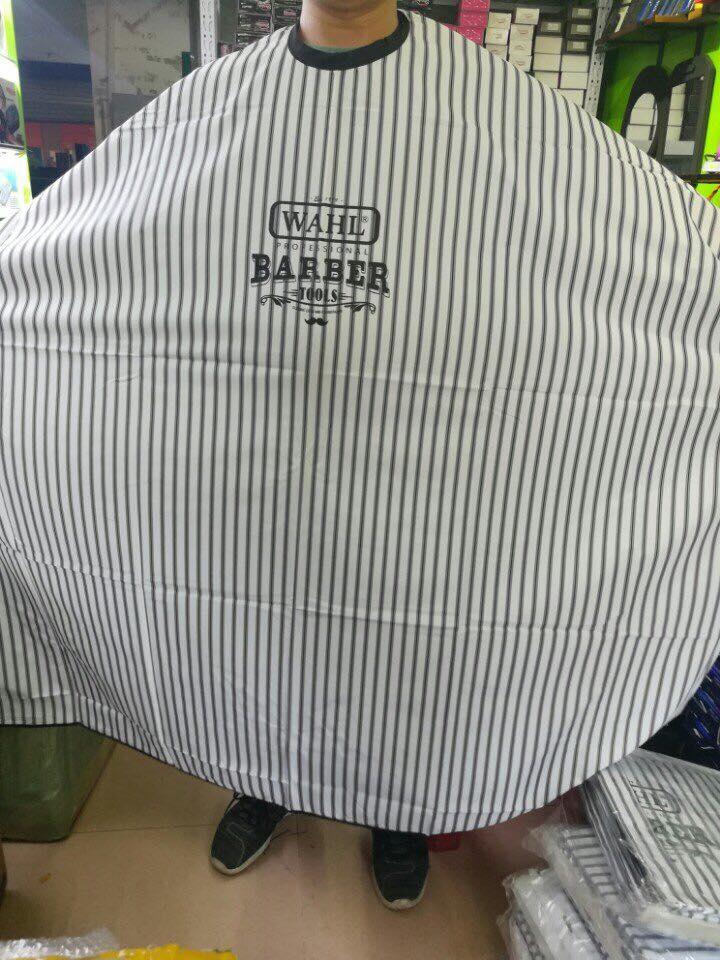 Áo Chùm Cắt Tóc WAHL BARBER (Kẻ Trắng) 2018