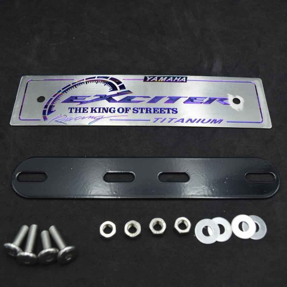 Bảng tên xe máy nhôm cao cấp gắn xe Exciter 150 (xi titan) bảng tên xe máy ex 150