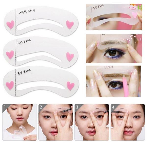 [HCM]Khuôn kẻ lông mày ( 3 cái/ bịch ) Mini Brow Class Drawing Guide
