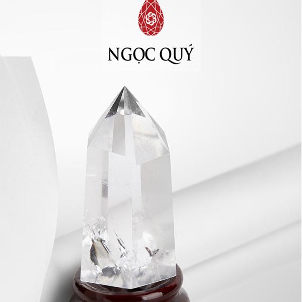 Trụ đá thạch anh trắng mệnh kim thuỷ - ngọc quý gemstones