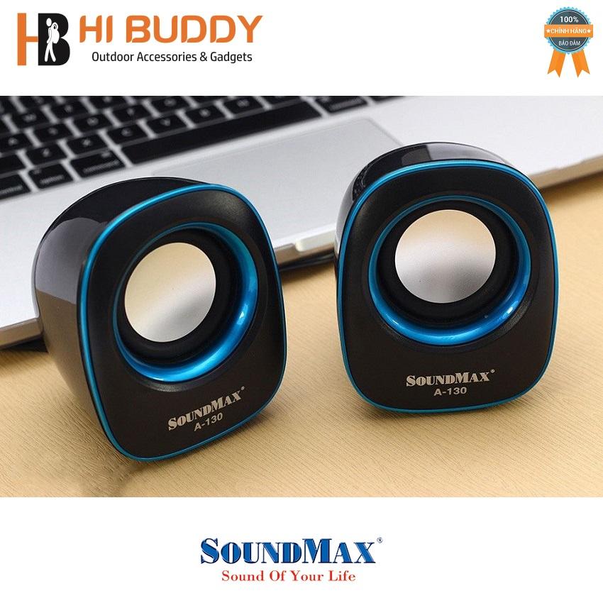 Loa vi tính Soundmax A-130/2.0 6W RMS (Xanh)