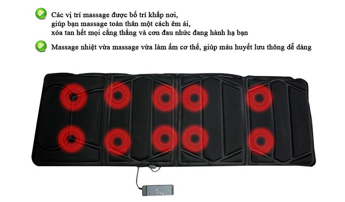 Nệm massage toàn thân Bella 10 điểm