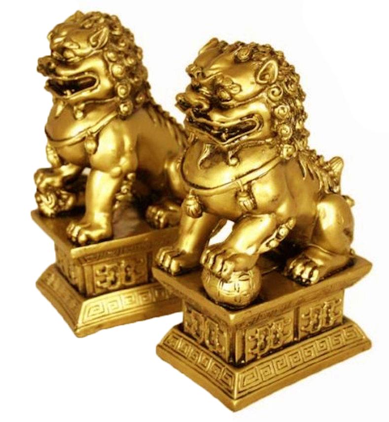 Tượng đôi con Nghê bằng đồng thau cỡ trung