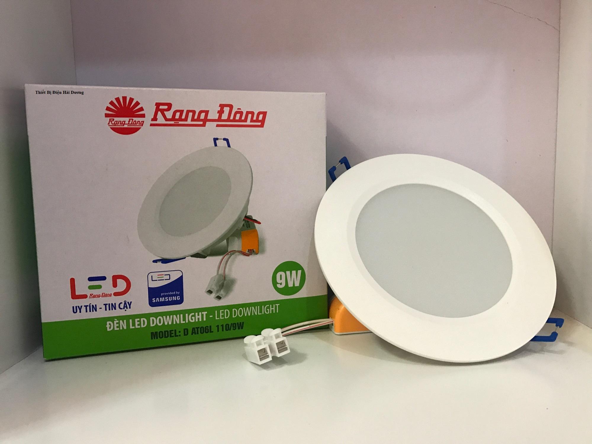 Bộ 6 Đèn Downlight Rạng Đông led âm trần D AT03L 110/9W