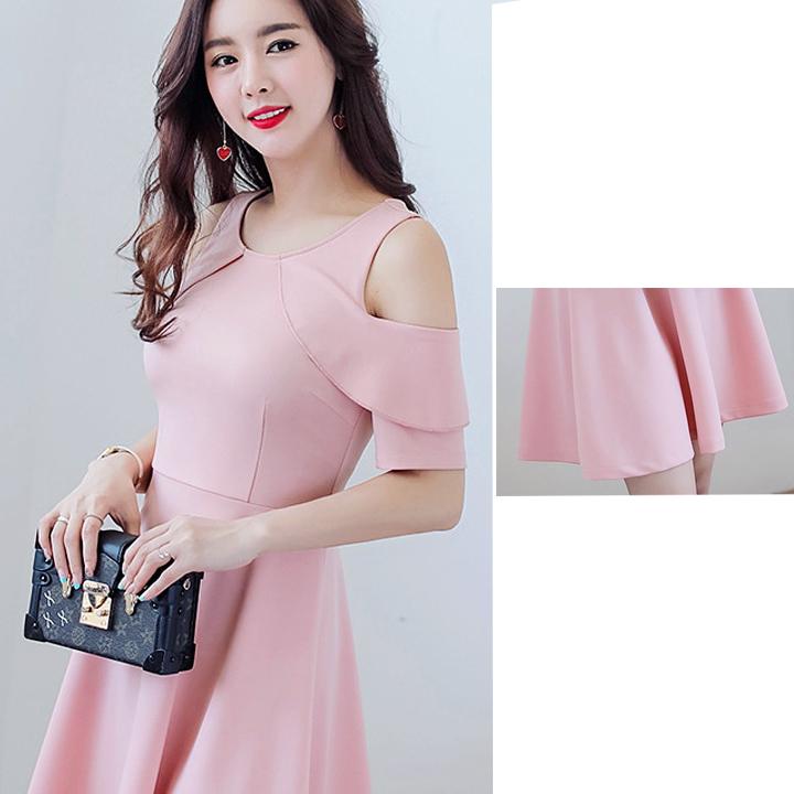 [HCM]Đầm xòe hở vai sang trọng BTK13