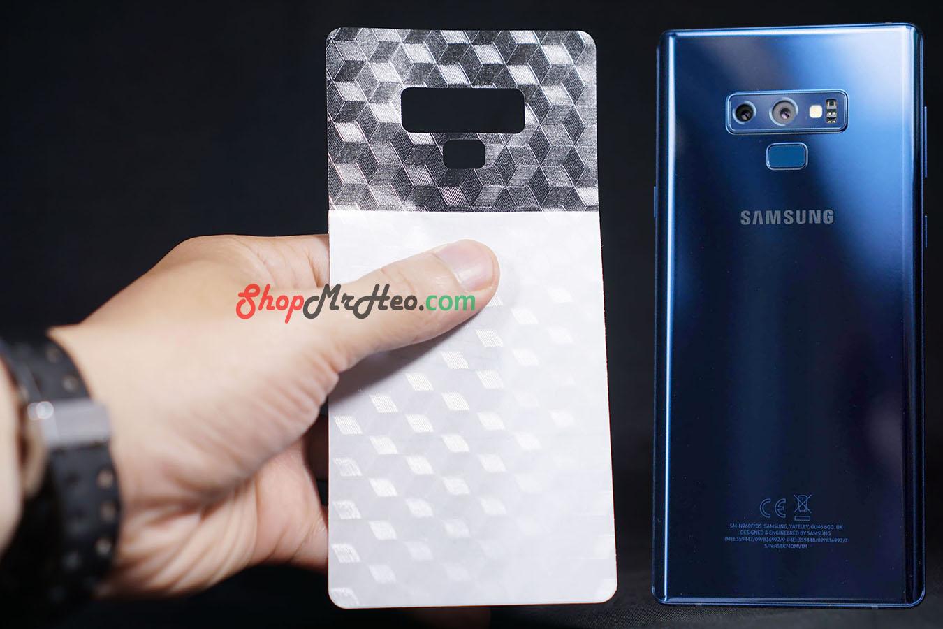 Bộ 3 Skin Dán Mặt Lưng Vân 3D Samsung Note 9