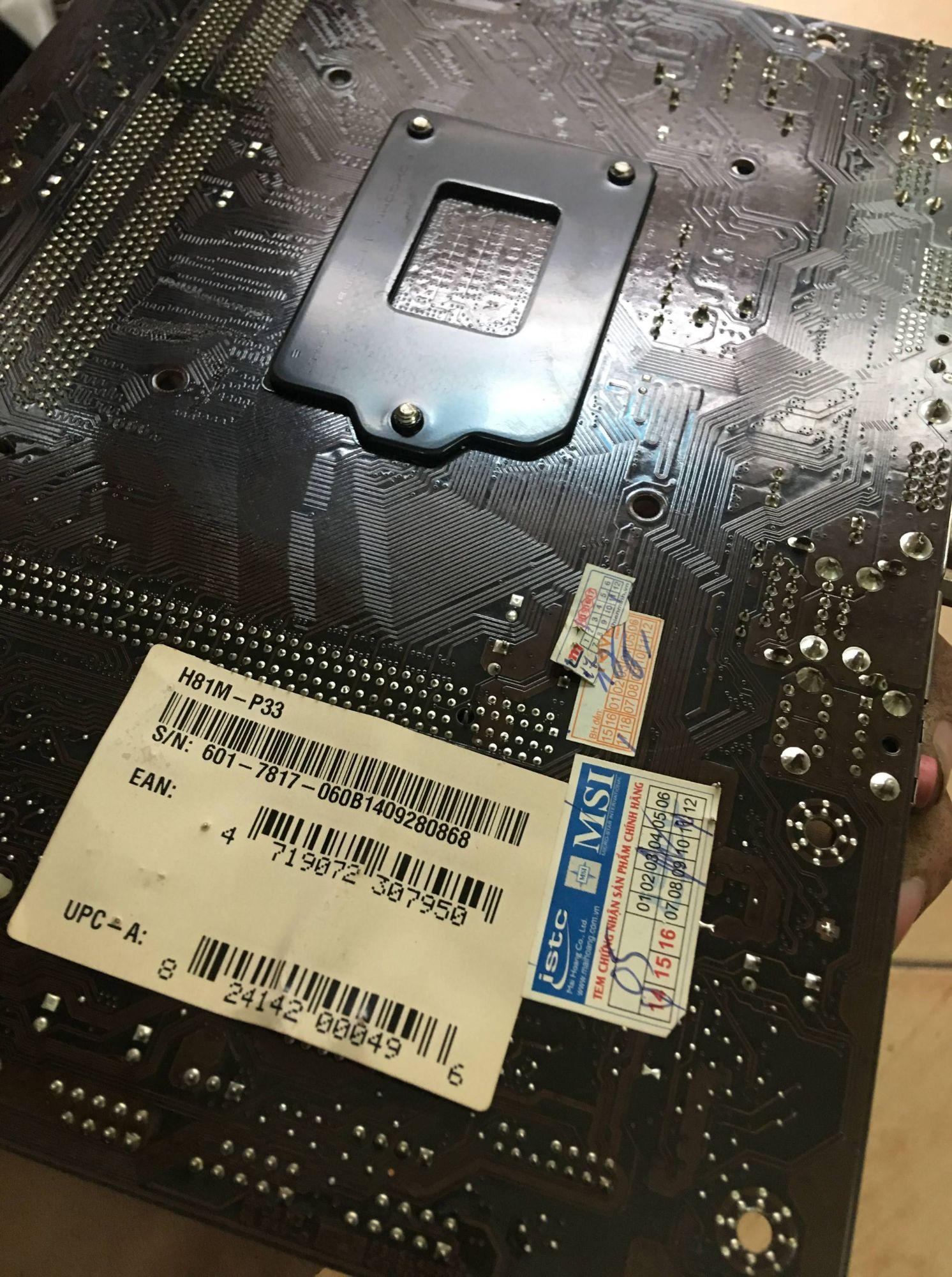 Main MSI H81 Dòng socket 1150 Bảo hành 3 tháng