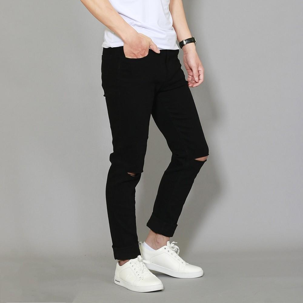 QUẦN JEAN NAM RÁCH GỐI CHẤT CO GIÃN [ CHẤT ĐẸP ]