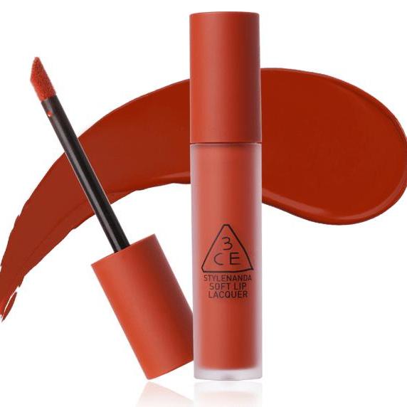 [HCM]Son Kem Lì 3CE Soft Lip Lacquer - 6g Màu Null Set (Đỏ Gạch)
