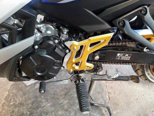 Cần số nhôm 2 chiều cao cấp gắn xe exciter 135, 150 đời 2015 đên 2019 ( màu bạc)