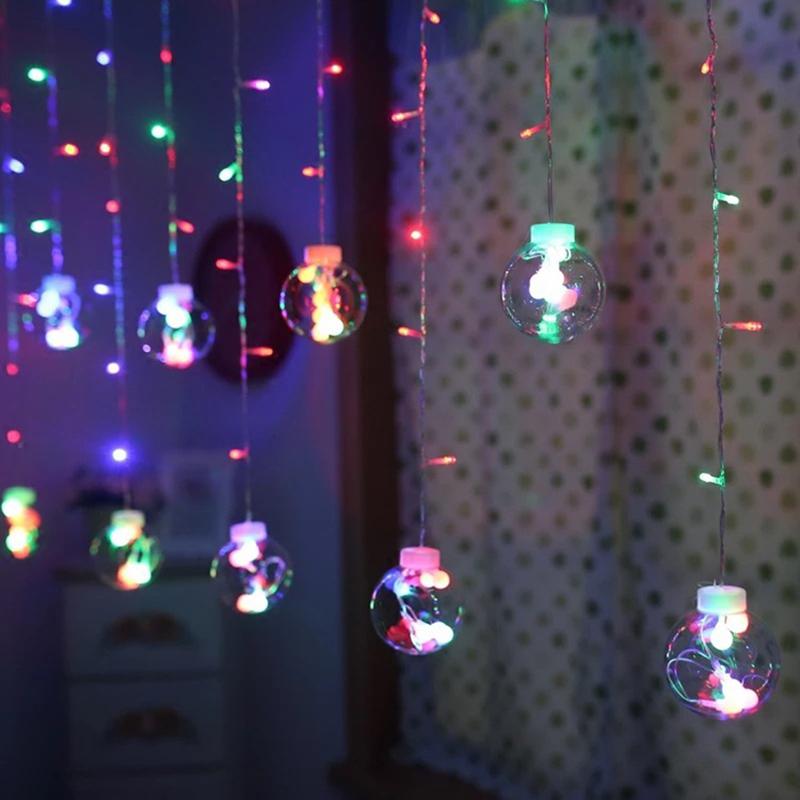 [HCM]Đèn led mành quả cầu trang trí noel Thiên Mã