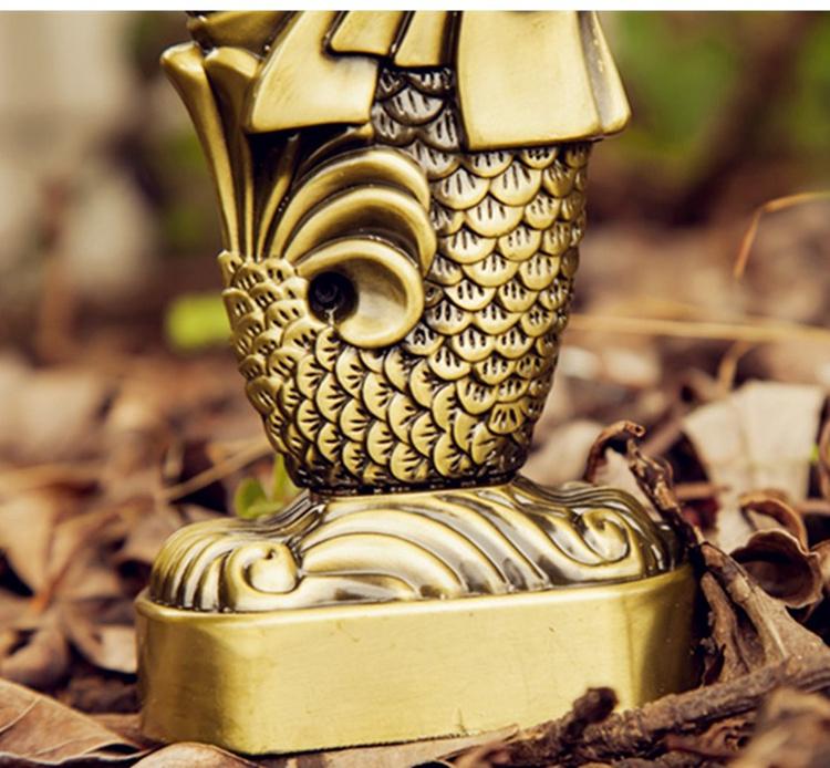 [HCM SHIP NHANH]Mô hình sư tử biển Merlion cao 15.5 cm (Màu Vàng Rêu)