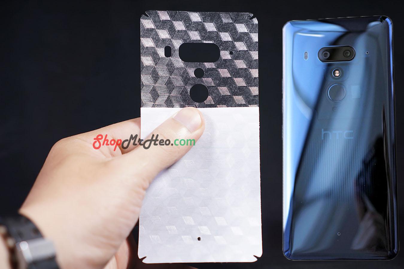 [HCM]Bộ 3 Skin Dán Mặt Lưng Vân 3D HTC U12 Plus - U12+